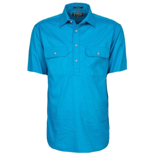 WORKWEAR, SAFETY & CORPORATE CLOTHING SPECIALISTS  - Closed Front Men's Pilbara Shirt - Short Sleeve