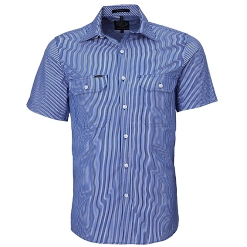 WORKWEAR, SAFETY & CORPORATE CLOTHING SPECIALISTS  - Men's Front Flap Dual Pocket, Classic Fit, Short Sleeve Shirt