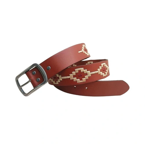 WORKWEAR, SAFETY & CORPORATE CLOTHING SPECIALISTS  - Pilbara Western Oval Buckle Navajo Leather Belt