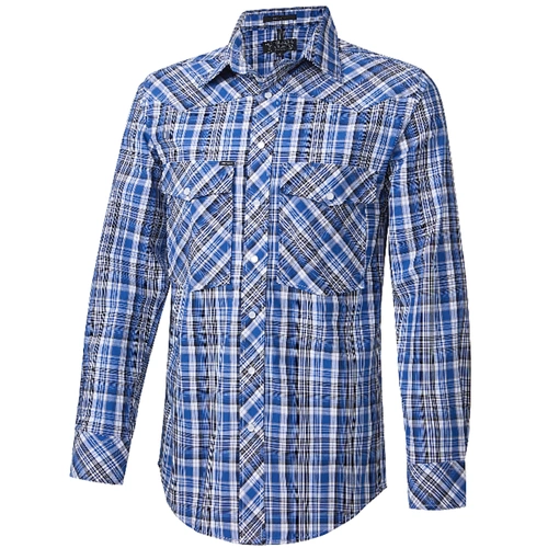 WORKWEAR, SAFETY & CORPORATE CLOTHING SPECIALISTS  - Pilbara Western Men's Snap Button L/S Shirt