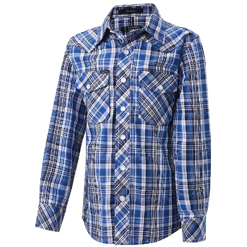 WORKWEAR, SAFETY & CORPORATE CLOTHING SPECIALISTS  - Pilbara Western Children's Snap Button L/S Shirt