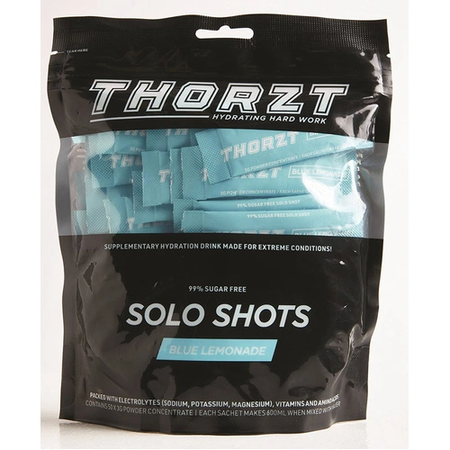 WORKWEAR, SAFETY & CORPORATE CLOTHING SPECIALISTS  - Sugar Free Solo Shot - 50 x 3gm Sachets - Blue Lemonade
