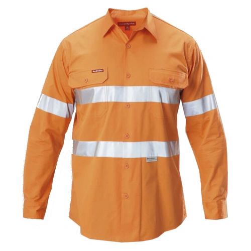 WORKWEAR, SAFETY & CORPORATE CLOTHING SPECIALISTS  - Koolgear - Hi-Vis Ventilated Shirt with 3M Tape LS